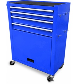 Montážny servisný Dielenský vozík na náradie 4 ZÁSUVIEK zvýšený - Modrý 