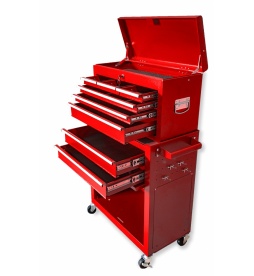 Montážny servisný dielenský vozík 8 ZÁSUVIEK Červený